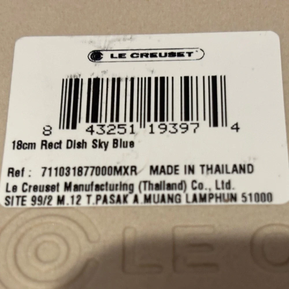NWT Le Creuset 18cm rectangular Baking dishes in blue & pink - set of 2 (1 ea)